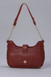 Maroon PU Shoulder Bag image number 2