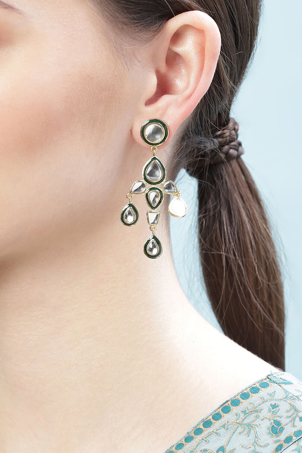 Gold Brass Earrings image number 1