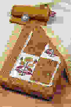 Yellow Cotton Hand Embroidered Unstitched Suit Set image number 0