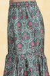 Green Polyester Printed Flared Sharara Suit Set image number 2