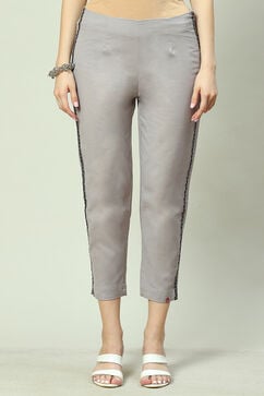 Good Grey Cotton Blend Pants image number 0