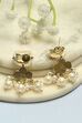 Pink Green Stone Earrings image number 2