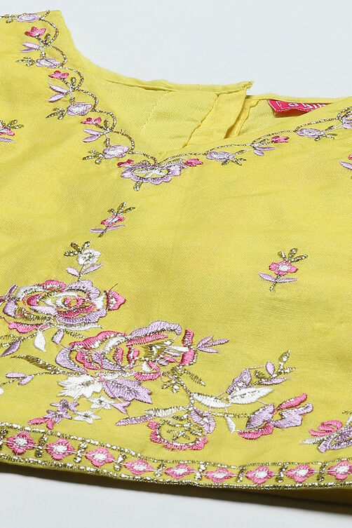 Lemon Yellow Polyester Straight Set image number 1