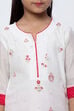 Off White And Red Cotton Sharara Kurta Sharara Suit Set image number 1