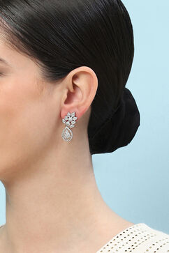 White Brass Earrings image number 1