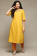 Mustard Rayon Straight Kurta Pants 2 Piece Set