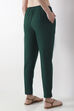 Blue Cotton Slim Pants image number 5