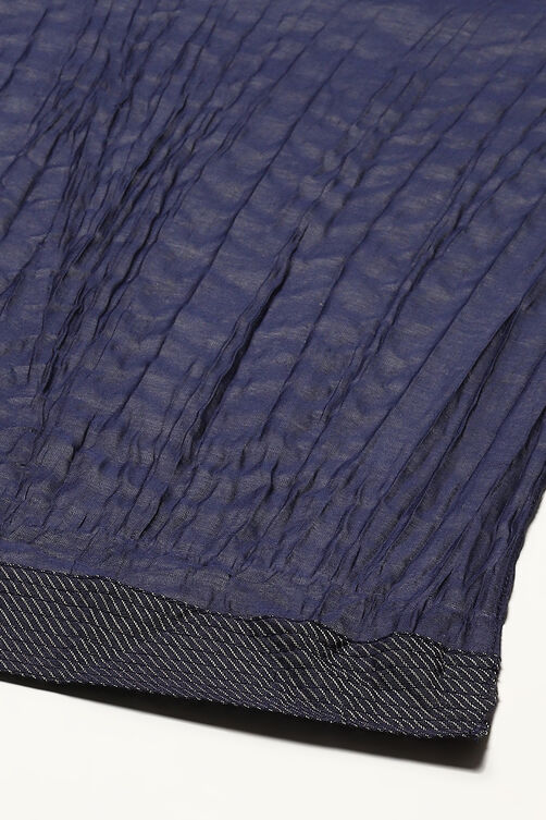 Rohit Bal Indigo Cotton Blend Anarkali Kurta Suit Set image number 3