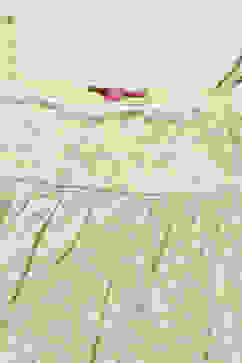 Green Cotton Floral Printed Strappy Peplum Suit Set image number 1