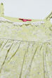Green Cotton Floral Printed Strappy Peplum Suit Set image number 1