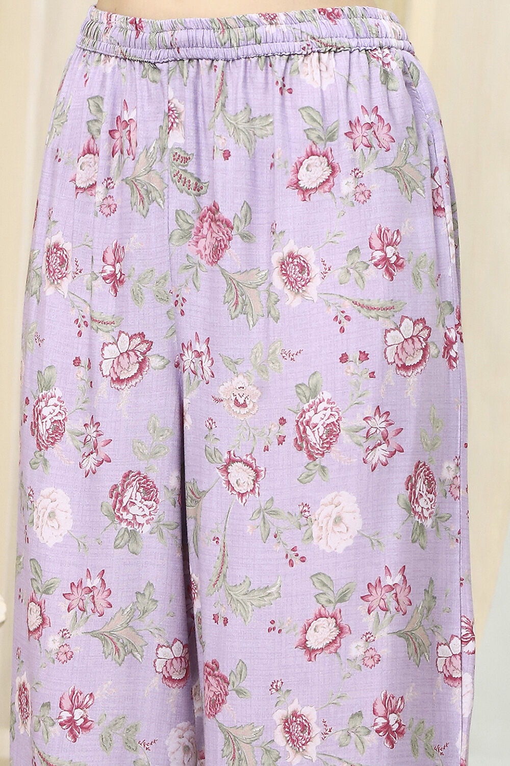 Purple Modal Blend Straight Suit Set image number 2