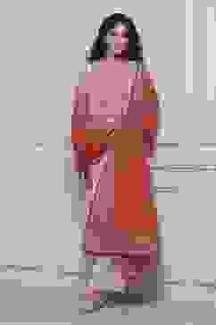 Rust Cotton Straight Suit Set image number 0
