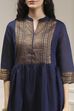 Fuchsia Yarn-Dyed Flared Kurta image number 1