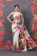 Rohit Bal Off White Cotton Silk Printed Saree
