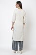 Off White Relaxed Kurta Palazzo Suit Set image number 5