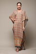 Beige Rayon Printed Kaftan image number 5