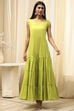 Black Poly Chanderi  Dress image number 2