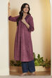 Old Rose Cotton A Line Kurta