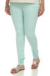 Brown Cotton Knitted Churidar image number 2