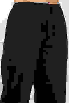 Black Cotton Blend Narrow Pant image number 1