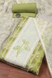 Light Green Cotton Printed Embroidered Unstitched Suit Set image number 0