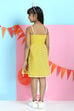 Yellow Cotton A-Line Printed Dress image number 7