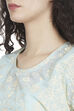 Yellow Flared Art Silk Printed Kurta image number 1