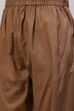 Brown Cotton Blend Digital Print Unstitched Suit Set image number 2