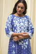 Indigo Cotton Straight Kurta image number 1