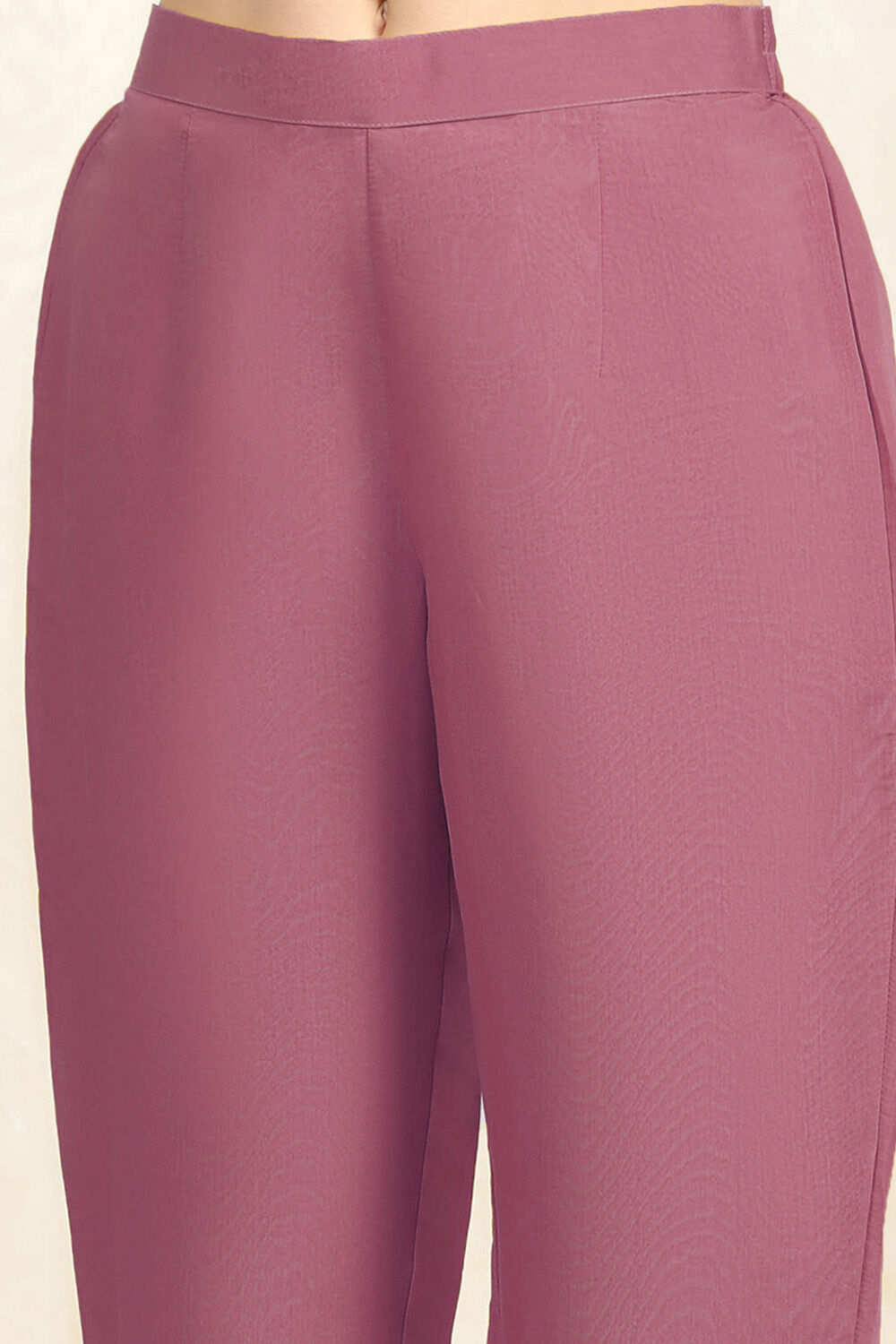 Mauve Linen Digital Print Unstitched Suit Set image number 3