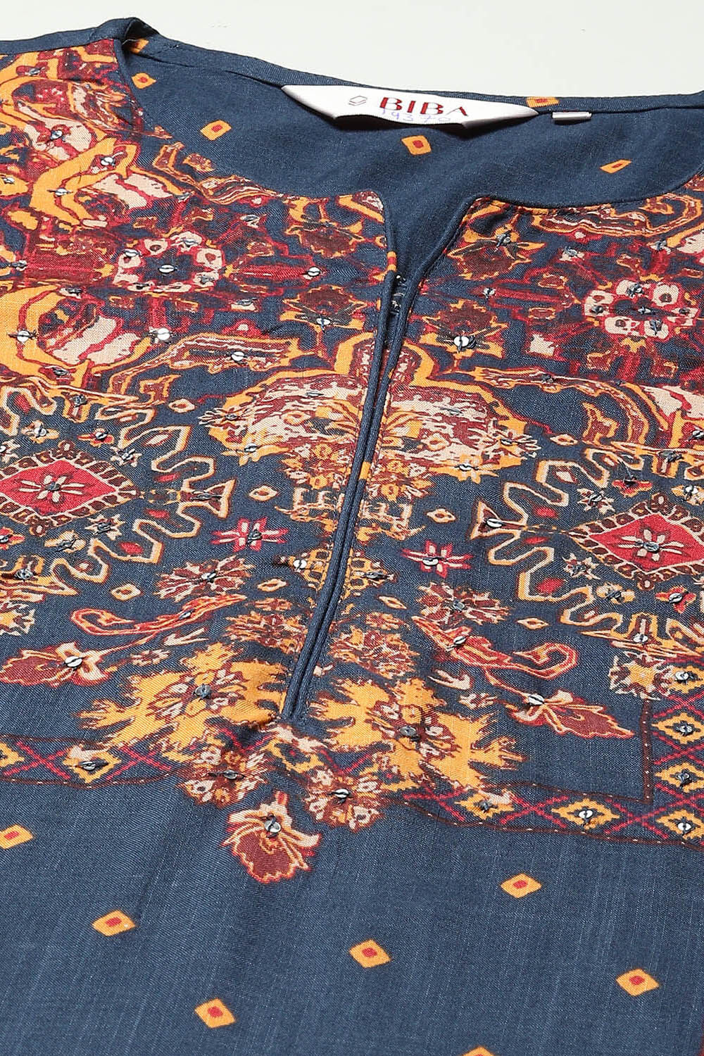 Purple Rayon Straight Printed Kurta image number 1