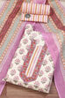 Pink Cotton Printed Unstitched Suit Set image number 0