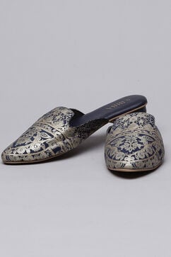 Blue Fabric Formal Mules image number 0