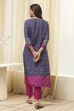 Navy Berry Rayon Flared 2 Piece Set image number 4