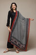 Black & White Cotton Blend Dupatta image number 0