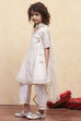White Polyester Anarkali Suit Set image number 3