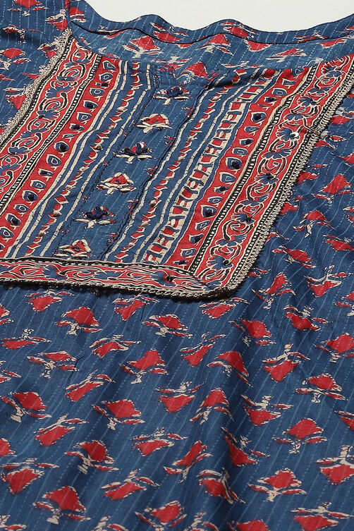 Green Cotton Unstitched Suit set image number 2