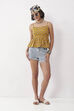 Yellow Cotton Tiered Top