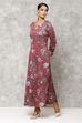 Pigmented Red Straight Terry Rayon Kurta image number 2