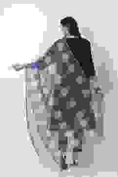 Navy Cotton Dupatta image number 2