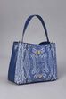 Blue PU Tote Bag image number 3