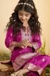 Purple Printed Straight Kurta Set image number 1