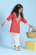 Coral Cotton Printed Straight Suit Set image number 5