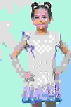 White Cotton Flared Printed Dress image number 0