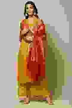 Red Cotton Blend Yarndyed Dupatta image number 2