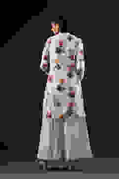 Rohit Bal Off White Cotton Silk Straight Printed Kurta Set image number 4