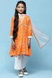 Orange Cambric Gathered Suit Set image number 7