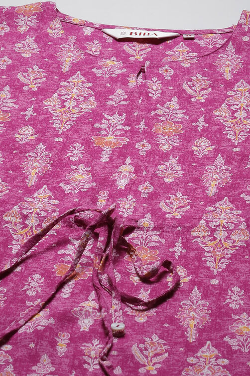 Plum LIVA Straight Printed Top image number 5