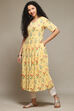 Yellow Rayon Straight Printed Kurta image number 2