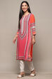 Red Rayon Straight Kurta image number 2